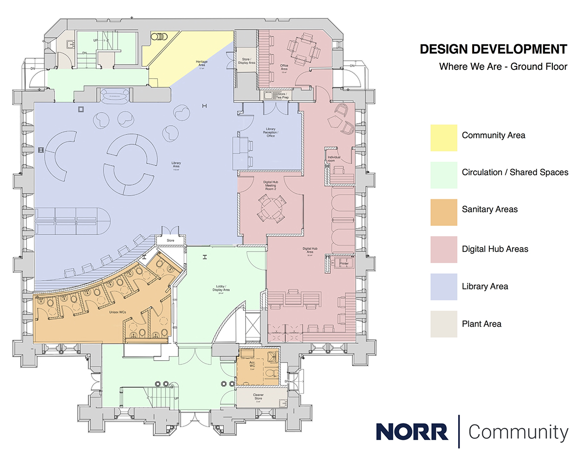 Proposed floor plan for the ground floor of St Kessogs